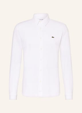 Lacoste Piqué-Hemd Slim Fit weiss