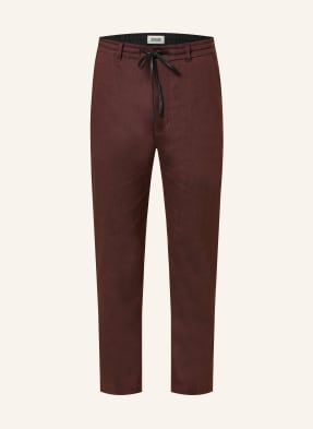 Drykorn Hose Deger Im Jogging-Stil Regular Fit Mit Leinen rot