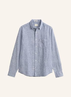Gant Košile Regular Fit S Lnem tmavě modrá