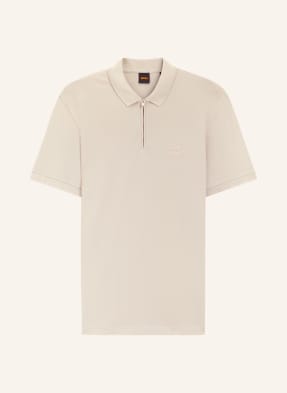 Boss Piqué-Poloshirt Passerzip beige
