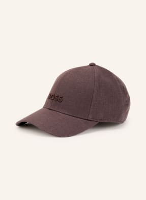 Boss Leinen-Cap Zed braun