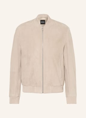 Boss Kožený Blouson Muller béžová