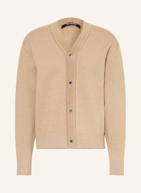 Jacquemus Pletený Kardigan Le Cardigan Doppio velbloudí
