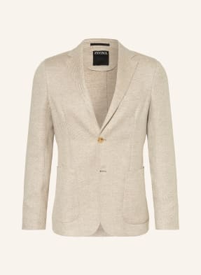 Zegna Sako Extra Slim Fit béžová / režná