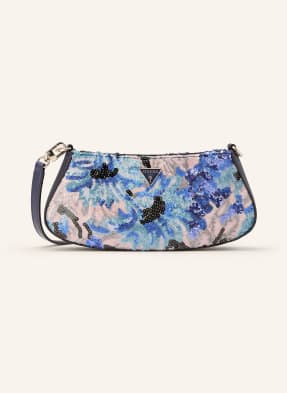 Guess Schultertasche Elsie Mit Pailletten blau