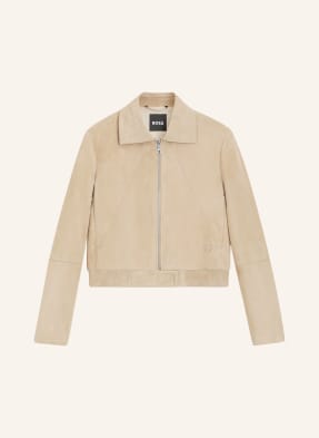 Boss Lederblouson Salene beige