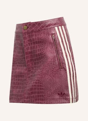 Adidas Originals Sukně Pleather V Koženém Vzhledu tmavě červená / bílá