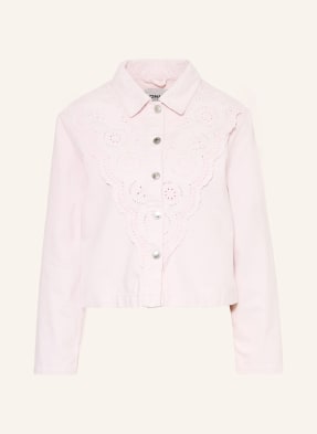 Only Džínová Bunda S Děravými Špičkami pale lilac