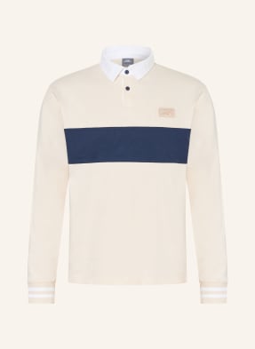 New Balance Rugbyové Tričko Relaxed Fit krémová / tmavě modrá / bílá