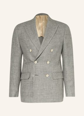 Eleventy Sako Extra Slim Fit S Lnem šedá / tmavě šedá