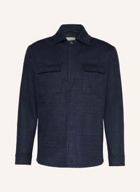 Eleventy Pletená Overshirt tmavě modrá