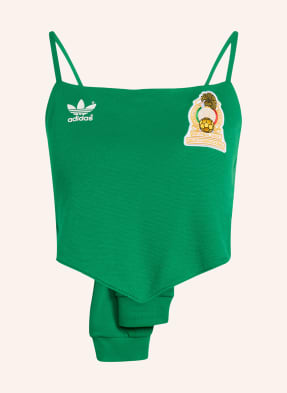 Adidas Krátký Top Mexiko Reconstructed Bringback zelená / bílá