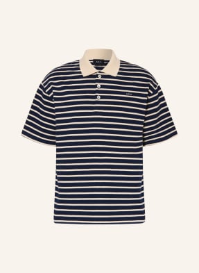 A.P.C. Jerseyové Polo Tričko tmavě modrá / krémová