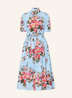 Dolce & Gabbana Košilové Šaty tmavě modrá / červená / tmavě zelená
