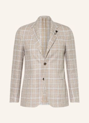 Lardini Sako Extra Slim Fit béžová / černošedá / tmavě modrá