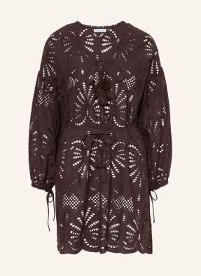 Mrs & Hugs Strandkleid Aus Lochspitze braun