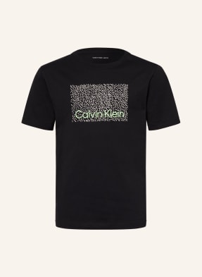 Calvin Klein T-Shirt Perforation schwarz