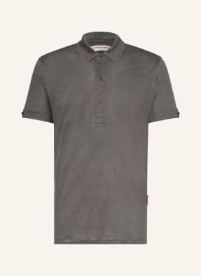 Orlebar Brown Jerseyové Polo Tričko Sebastian Z Lnu tmavě šedá