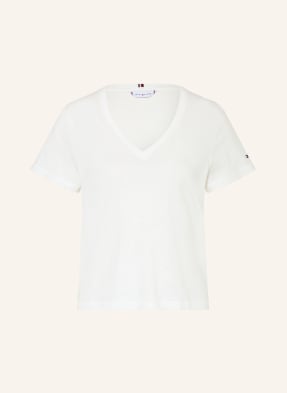 Tommy Hilfiger Tričko S Lnem bílá