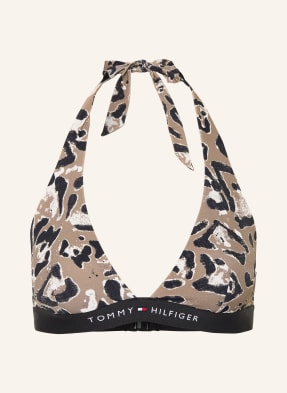 Tommy Hilfiger Bikiny S Vázáním Za Krkem černošedá / bílá / černá