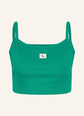Calvin Klein Jeans Cropped-Top gruen