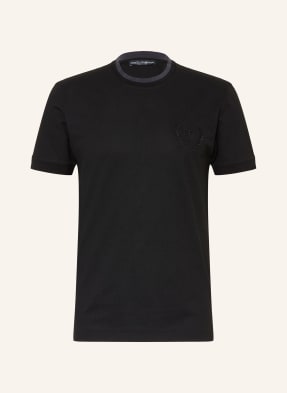 Dolce & Gabbana Tričko Z Piqué černá