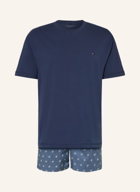 Tommy Hilfiger Krátké Pyžamo černošedá / bílá