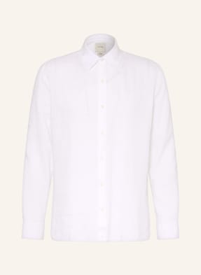 Calvin Klein Hemd Classic Fit Mit Leinen weiss