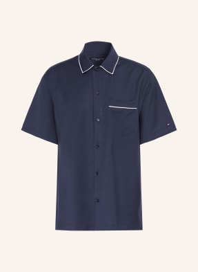 Tommy Hilfiger Košile S Krátkým Rukávem Relaxed Fit tmavě modrá