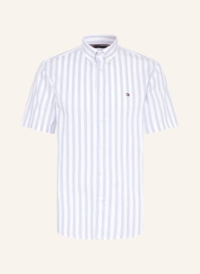 Tommy Hilfiger Košile S Krátkým Rukávem Regular Fit bílá / tmavě modrá
