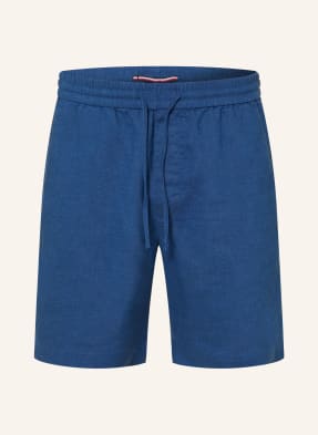 Tommy Hilfiger Lněné Šortky Dover Regular Fit modrá