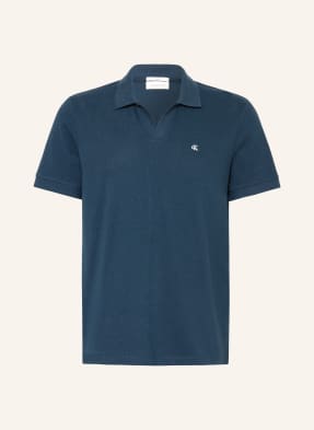 Calvin Klein Jeans Piqué-Poloshirt Classic Fit blau