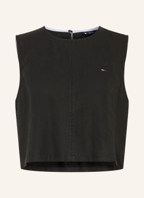 Tommy Jeans Top S Lnem černá