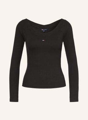 Tommy Jeans Tričko S Odhalenými Rameny černá