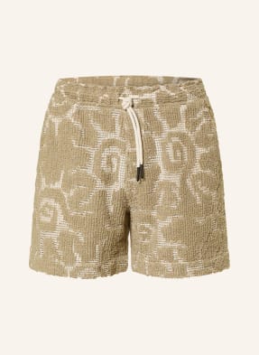 Oas Háčkované Šortky Sunero Porto khaki / krémová