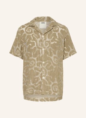 Oas Háčkovaná Košile Sunero Relaxed Fit khaki / krémová