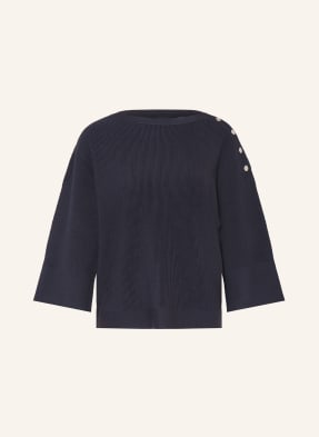 S.Oliver Black Label Svetr S 3/4 Rukávy tmavě modrá