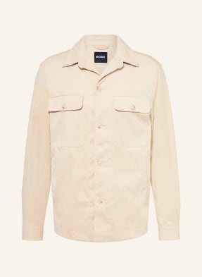 Boss Overshirt Carper In Lederoptik weiss