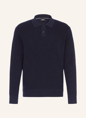 Boss Strick-Poloshirt Ulio blau