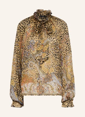 Etro Blusenshirt Aus Seide Mit Abnehmbarer Schluppe braun
