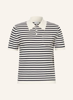 A.P.C. Pletené Polo Tričko Eliot režná / tmavě modrá