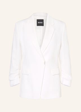 Boss Blazer Jia Mit Leinen Und 3/4-Arm weiss