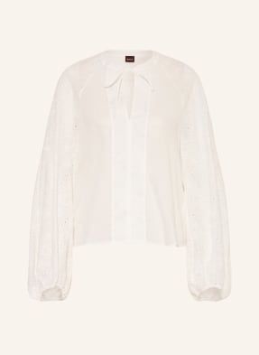 Boss Blusenshirt Belvast Mit Lochspitze weiss