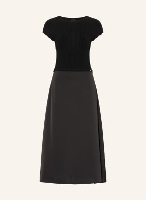 Boss Kleid Ficella Im Materialmix schwarz