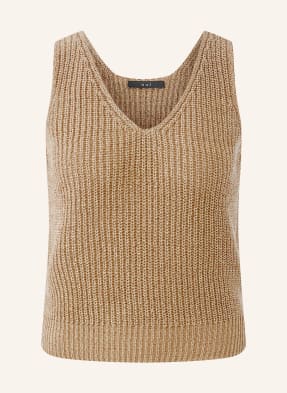 Oui Stricktop Mit Glitzergarn braun