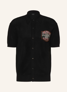 Amiri Košile S Krátkým Rukávem Comfort Fit černá / světle červená / tmavě zelená