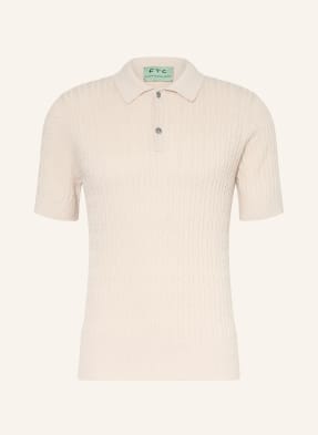 Ftc Cashmere Pletené Polo Tričko velbloudí