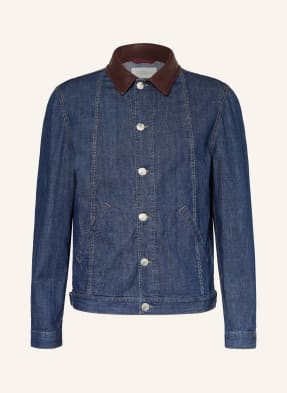 Brunello Cucinelli Džínová Bunda coh51 denim scuro bruciato