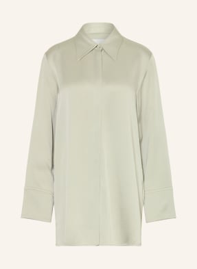 Jil Sander Satinová Košile světle zelená