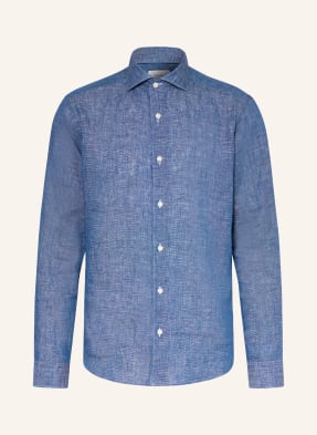 Eton Lněná Košile Casual Fit modrá